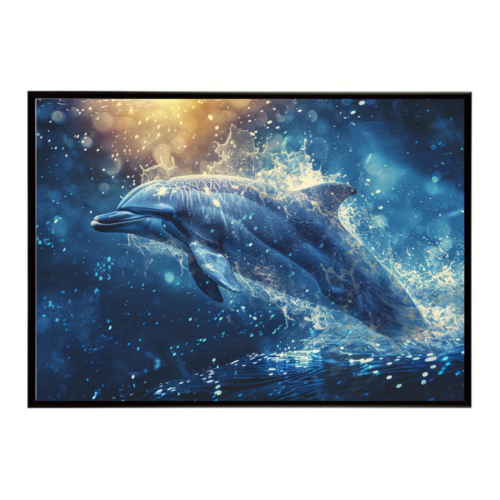 イルカ 海 ブルー ドルフィン 夏 ポスター クジラ シャチ 水族館 水中　南国 ハワイ 自然 サーフ用紙とサイズが選べる インテリア おしゃれ プリントポスター フォト オシャレ アート お洒落 特大 大きい【lh-poster-5982】