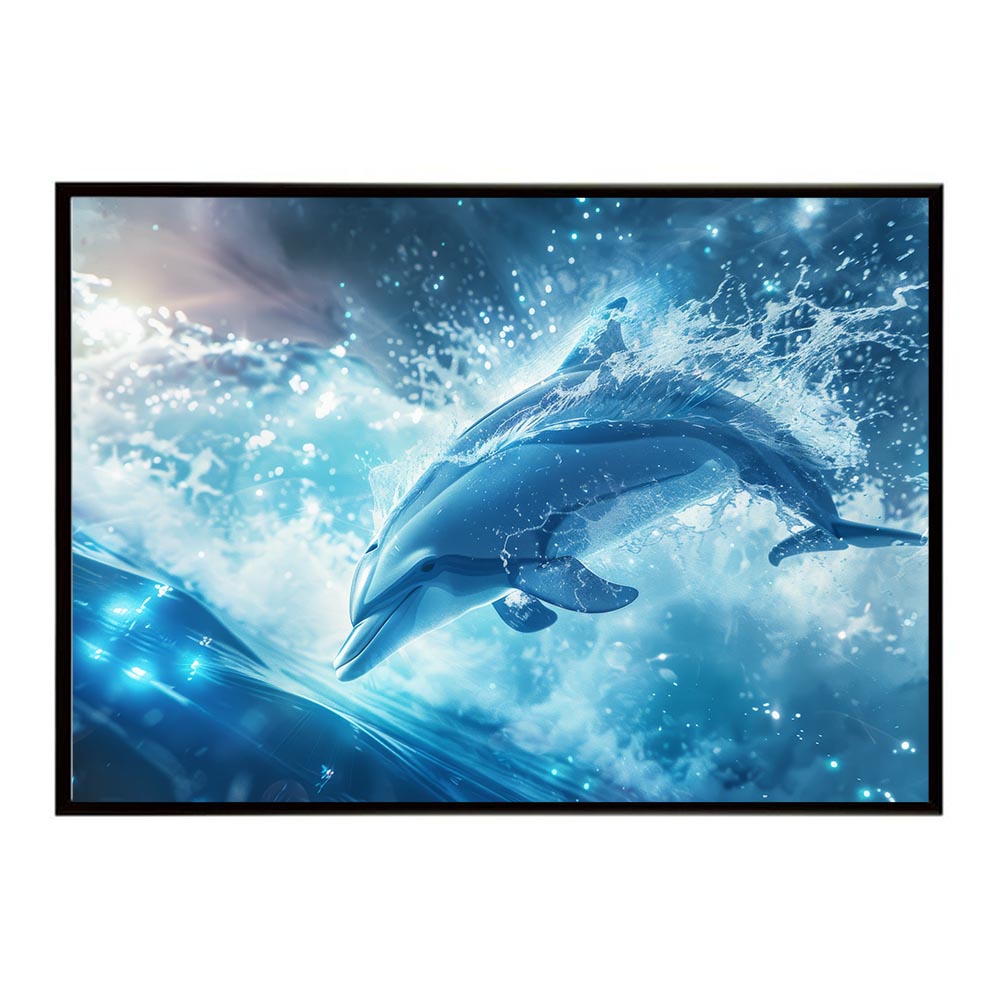 イルカ 海 ブルー ドルフィン 夏 ポスター クジラ シャチ 水族館 水中　南国 ハワイ 自然 サーフ用紙とサイズが選べる インテリア おしゃれ プリントポスター フォト オシャレ アート お洒落 特大 大きい【lh-poster-5984】