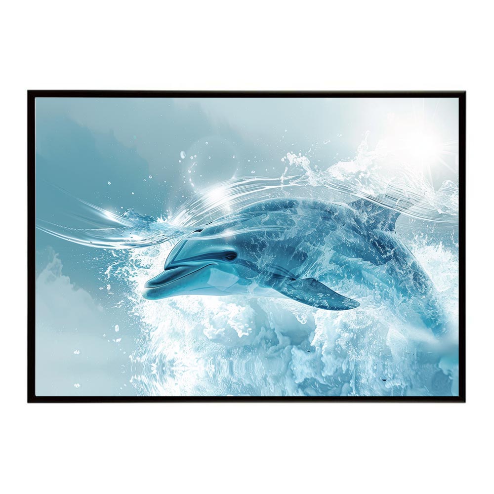 イルカ 海 ブルー ドルフィン 夏 ポスター クジラ シャチ 水族館 水中　南国 ハワイ 自然 サーフ用紙とサイズが選べる インテリア おしゃれ プリントポスター フォト オシャレ アート お洒落 特大 大きい【lh-poster-5987】