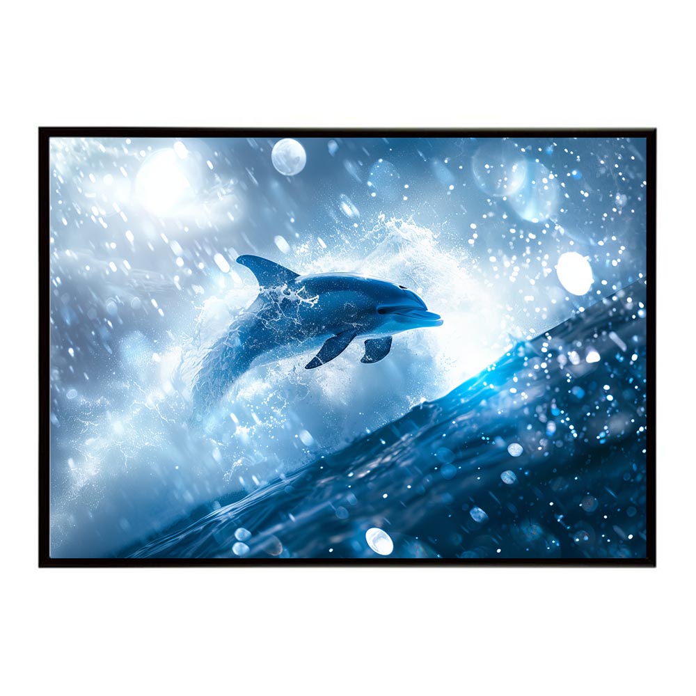 イルカ 海 ブルー ドルフィン 夏 ポスター クジラ シャチ 水族館 水中 南国 ハワイ 自然 サーフ用紙とサイズが選べる インテリア おしゃれ プリントポスター フォト オシャレ アート お洒落 特大 大きい【lh-poster-5990】