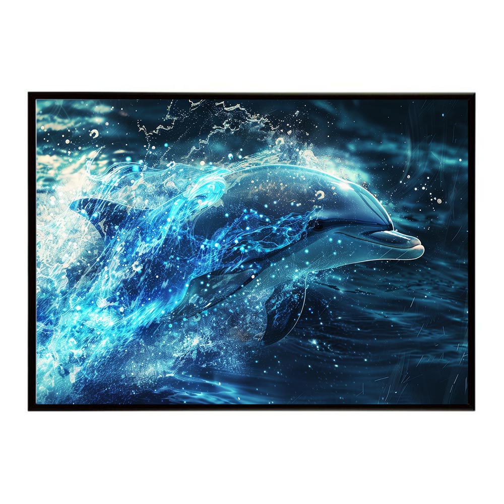 イルカ 海 ブルー ドルフィン 夏 ポスター クジラ シャチ 水族館 水中　南国 ハワイ 自然 サーフ用紙とサイズが選べる インテリア おしゃれ プリントポスター フォト オシャレ アート お洒落 特大 大きい【lh-poster-5995】
