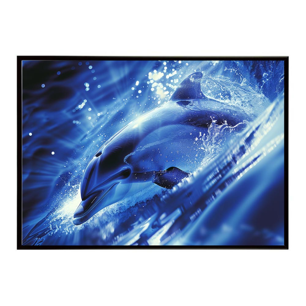 イルカ 海 ブルー ドルフィン 夏 ポスター クジラ シャチ 水族館 水中　南国 ハワイ 自然 サーフ用紙とサイズが選べる インテリア おしゃれ プリントポスター フォト オシャレ アート お洒落 特大 大きい【lh-poster-6021】