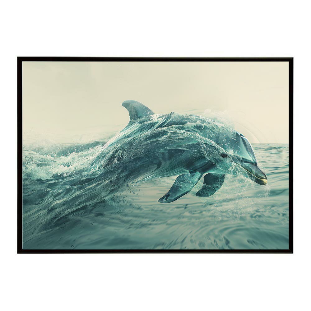 イルカ 海 ブルー ドルフィン 夏 ポスター クジラ シャチ 水族館 水中　南国 ハワイ 自然 サーフ用紙とサイズが選べる インテリア おしゃれ プリントポスター フォト オシャレ アート お洒落 特大 大きい【lh-poster-6035】