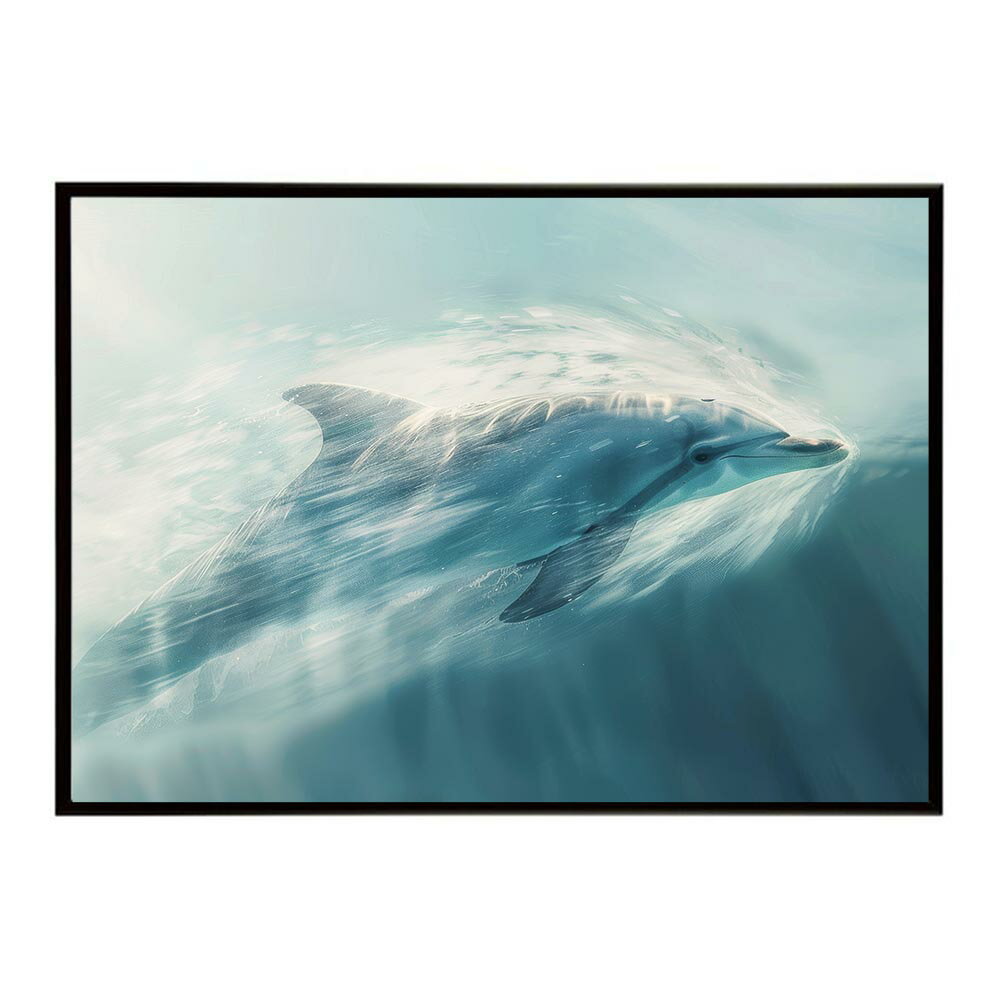 イルカ 海 ブルー ドルフィン 夏 ポスター クジラ シャチ 水族館 水中　南国 ハワイ 自然 サーフ用紙とサイズが選べる インテリア おしゃれ プリントポスター フォト オシャレ アート お洒落 特大 大きい【lh-poster-6053】