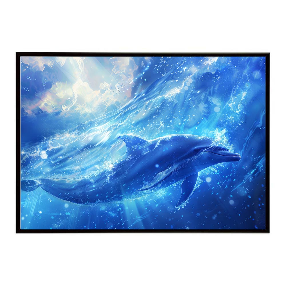 イルカ 海 ブルー ドルフィン 夏 ポスター クジラ シャチ 水族館 水中　南国 ハワイ 自然 サーフ用紙とサイズが選べる インテリア おしゃれ プリントポスター フォト オシャレ アート お洒落 特大 大きい【lh-poster-6056】