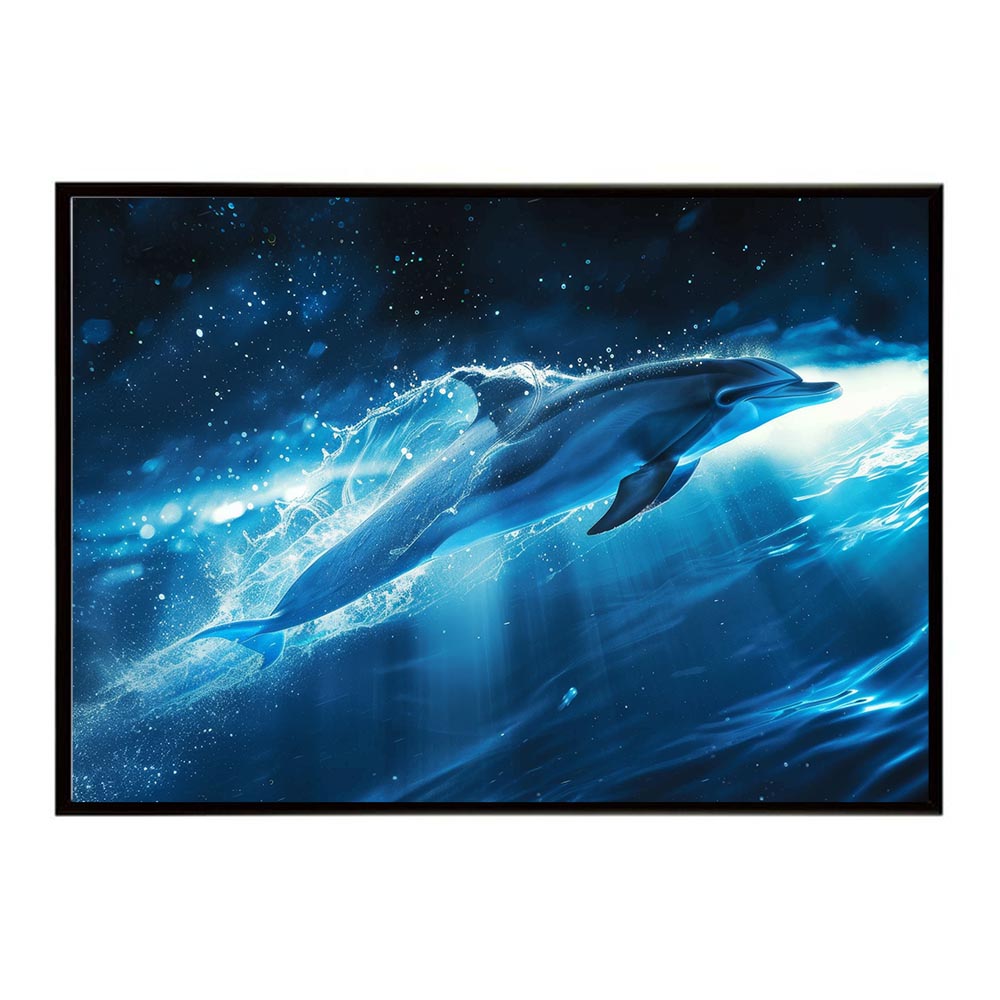 イルカ 海 ブルー ドルフィン 夏 ポスター クジラ シャチ 水族館 水中　南国 ハワイ 自然 サーフ用紙とサイズが選べる インテリア おしゃれ プリントポスター フォト オシャレ アート お洒落 特大 大きい【lh-poster-6082】