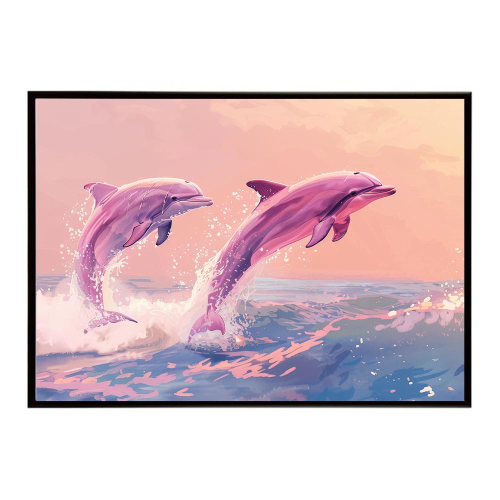 イルカ 海 ブルー ドルフィン 夏 ポスター クジラ シャチ 水族館 水中　南国 ハワイ 自然 サーフ用紙とサイズが選べる インテリア おしゃれ プリントポスター フォト オシャレ アート お洒落 特大 大きい【lh-poster-6101】