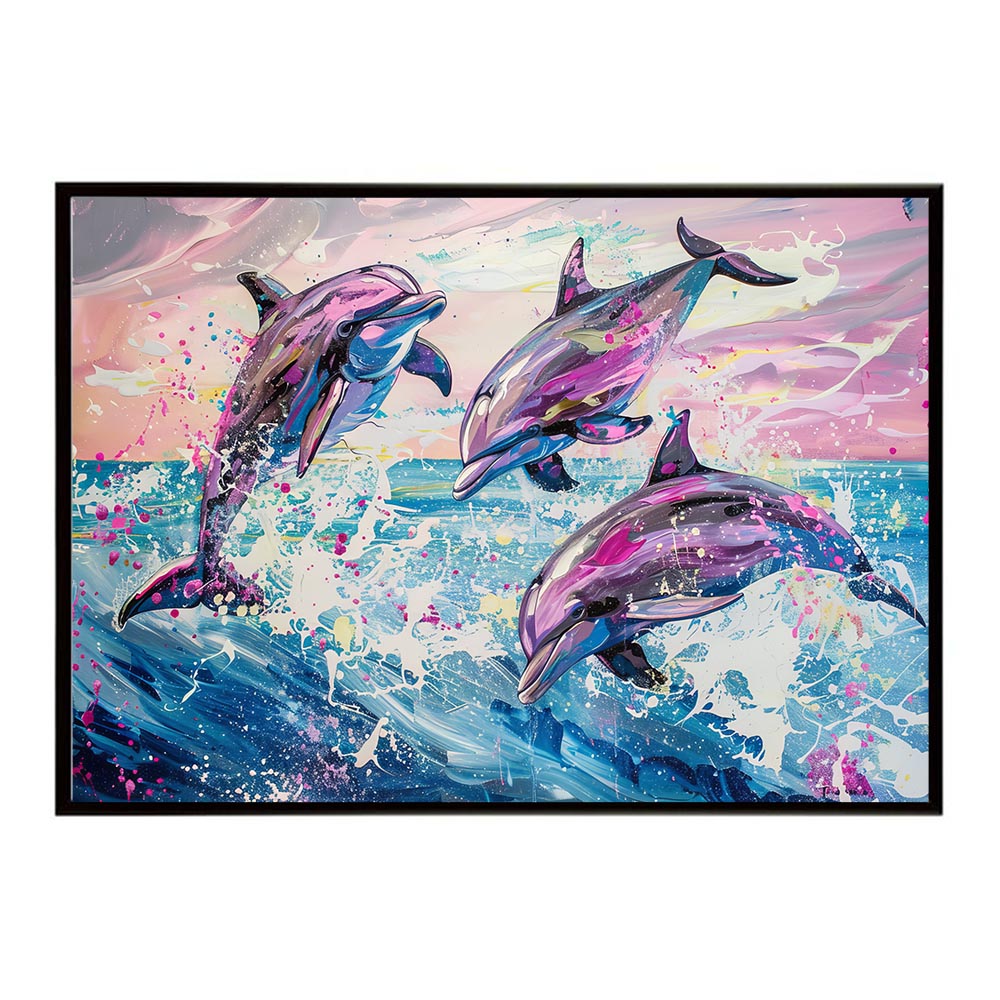 イルカ 海 ブルー ドルフィン 夏 ポスター クジラ シャチ 水族館 水中　南国 ハワイ 自然 サーフ用紙とサイズが選べる インテリア おしゃれ プリントポスター フォト オシャレ アート お洒落 特大 大きい【lh-poster-6107】