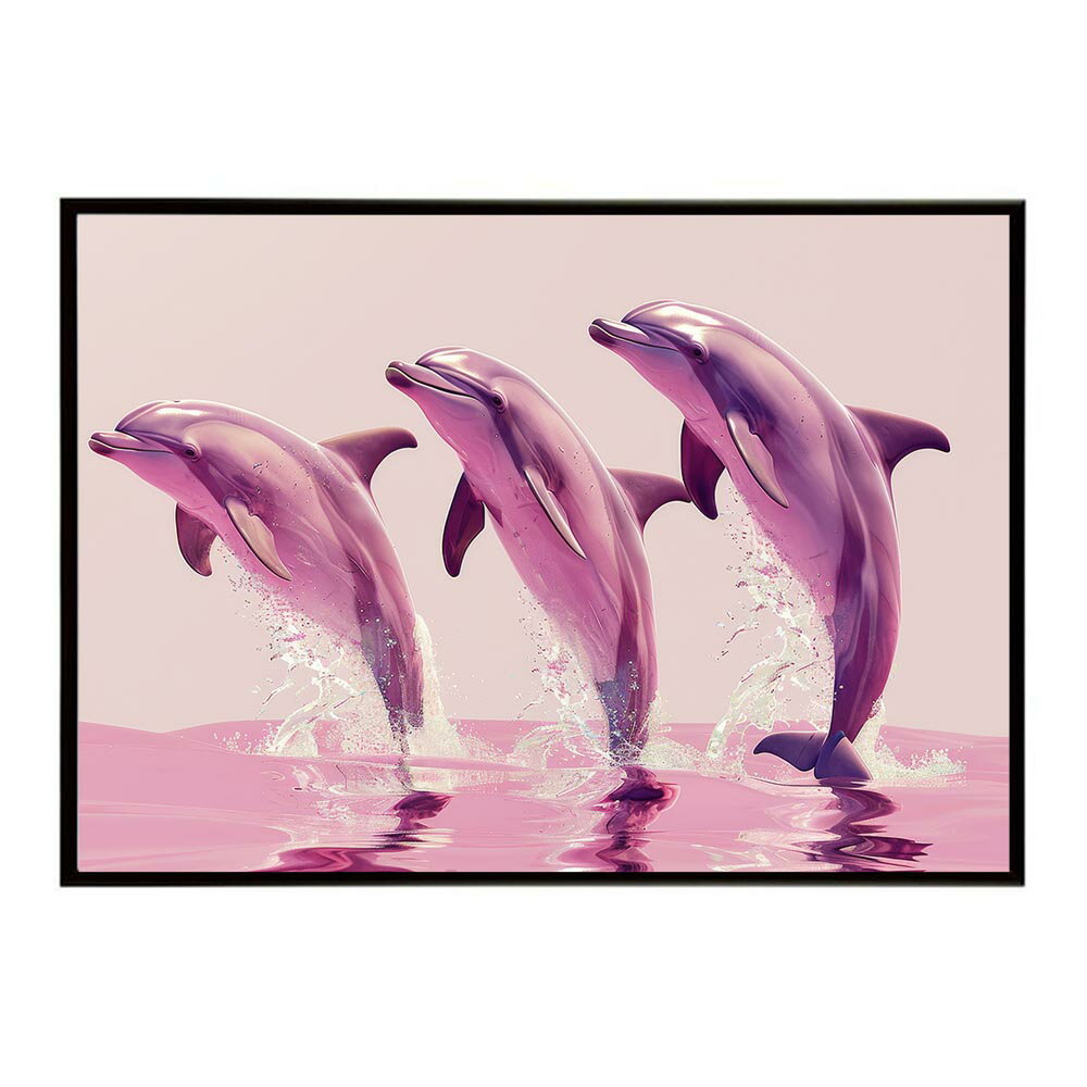 イルカ 海 ブルー ドルフィン 夏 ポスター クジラ シャチ 水族館 水中　南国 ハワイ 自然 サーフ用紙とサイズが選べる インテリア おしゃれ プリントポスター フォト オシャレ アート お洒落 特大 大きい【lh-poster-6108】