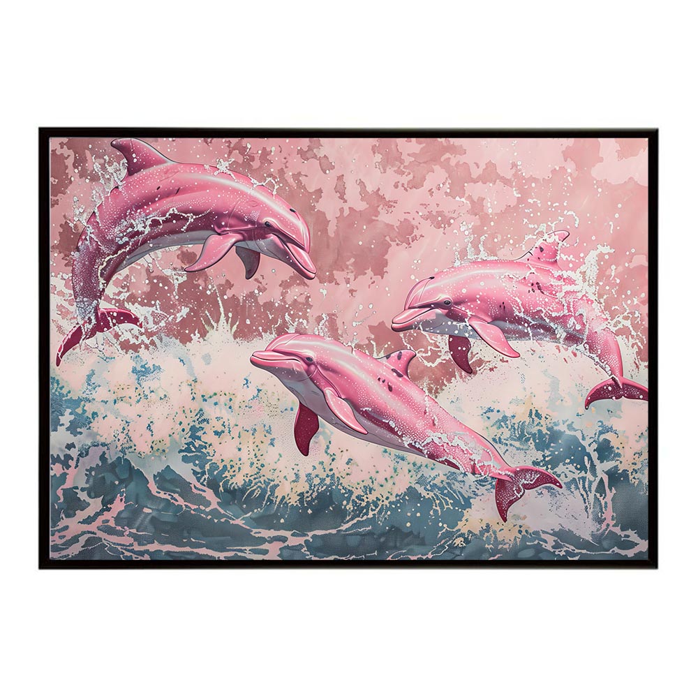 イルカ 海 ブルー ドルフィン 夏 ポスター クジラ シャチ 水族館 水中　南国 ハワイ 自然 サーフ用紙とサイズが選べる インテリア おしゃれ プリントポスター フォト オシャレ アート お洒落 特大 大きい【lh-poster-6110】