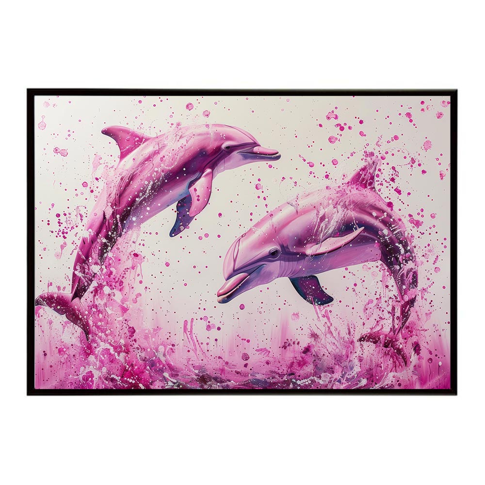 イルカ 海 ブルー ドルフィン 夏 ポスター クジラ シャチ 水族館 水中　南国 ハワイ 自然 サーフ用紙とサイズが選べる インテリア おしゃれ プリントポスター フォト オシャレ アート お洒落 特大 大きい【lh-poster-6118】