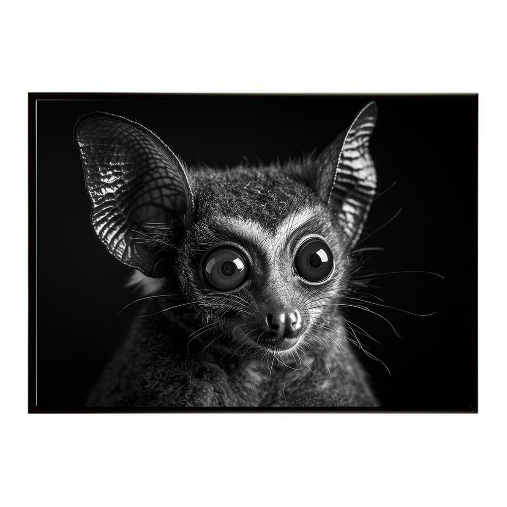Bushbaby ガラゴ ブッシュベイビー サバンナ アフリカ 草原 自然 ネイチャー 動物 アニマル 野生動物 写真ポスター インテリア おしゃれ プリントポスター フォト シンプル お洒落 特大 大きい/lh-poster-6222