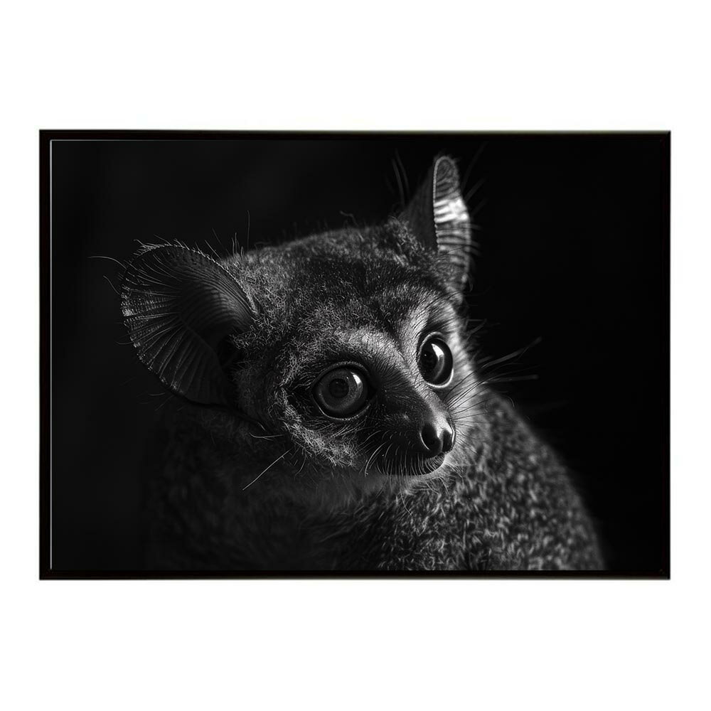 Bushbaby ガラゴ ブッシュベイビー サバンナ アフリカ 草原 自然 ネイチャー 動物 アニマル 野生動物 写真ポスター インテリア おしゃれ プリントポスター フォト シンプル お洒落 特大 大きい/lh-poster-6223