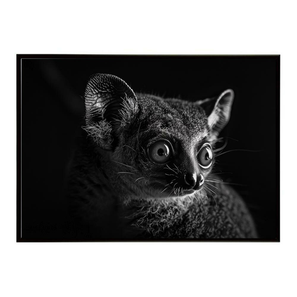 Bushbaby ガラゴ ブッシュベイビー サバンナ アフリカ 草原 自然 ネイチャー 動物 アニマル 野生動物 写真ポスター インテリア おしゃれ プリントポスター フォト シンプル お洒落 特大 大きい/lh-poster-6247