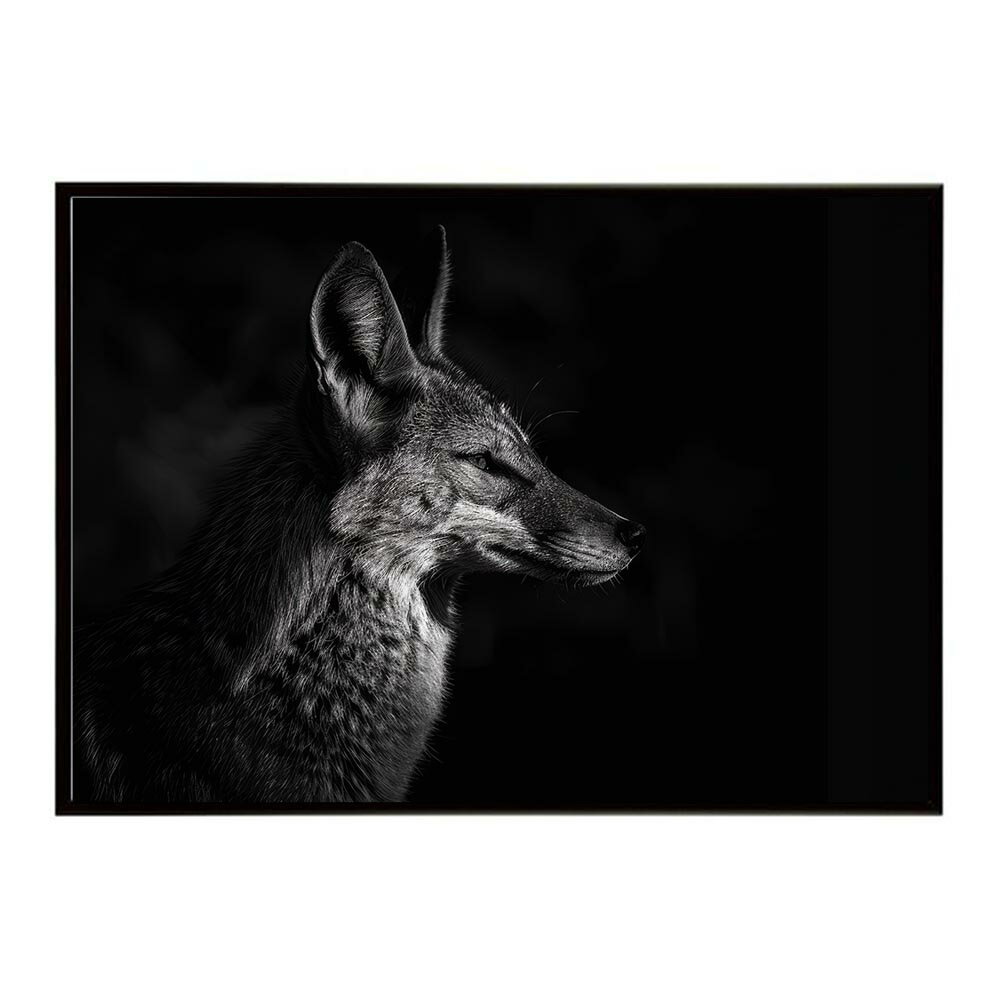 Rakuten - Jackal ジャッカル サバンナ アフリカ 草原 自然 ネイチャー 動物 アニマル 野生動物 写真 犬 コヨーテポスター インテリア おしゃれ プリントポスター フォト シンプル お洒落 特大 大きい/lh-poster-6669