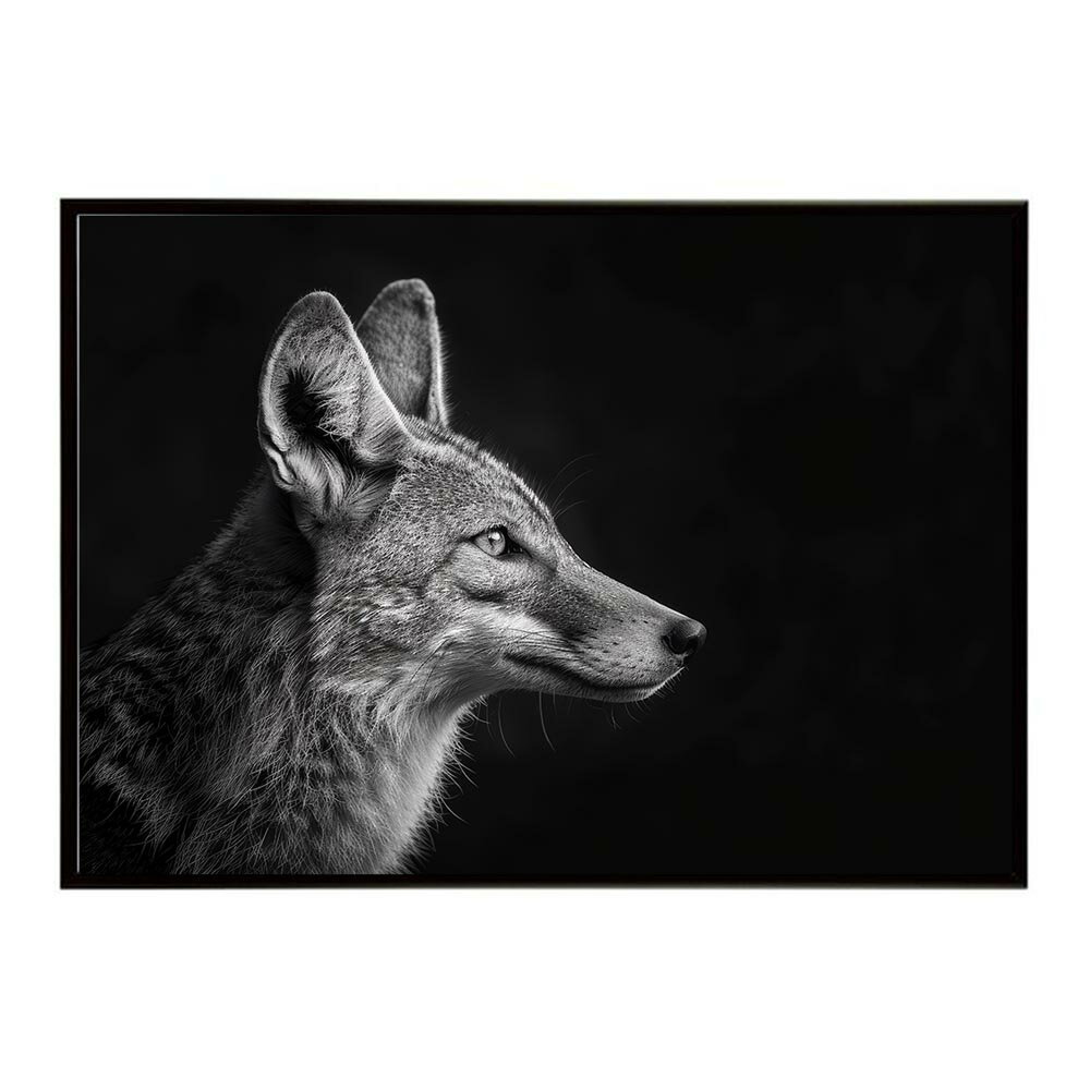 Rakuten - Jackal ジャッカル サバンナ アフリカ 草原 自然 ネイチャー 動物 アニマル 野生動物 写真 犬 コヨーテポスター インテリア おしゃれ プリントポスター フォト シンプル お洒落 特大 大きい/lh-poster-6679