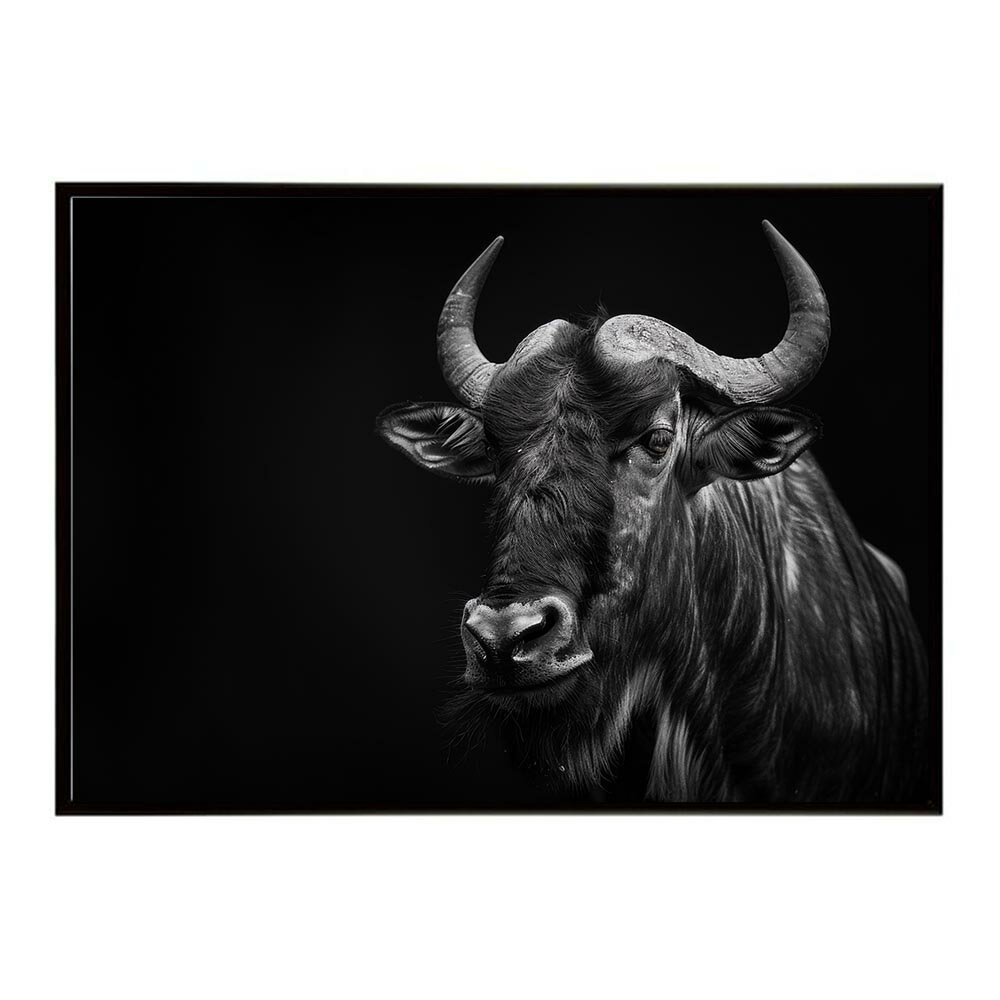 Wildebeest ヌー ヌーアンテロープ ワイルドビースト サバンナ アフリカ 草原 自然 ネイチャー 動物 アニマル 野生動物 写真 牛ポスター インテリア おしゃれ プリントポスター フォト シンプル お洒落 特大 大きい/lh-poster-7033