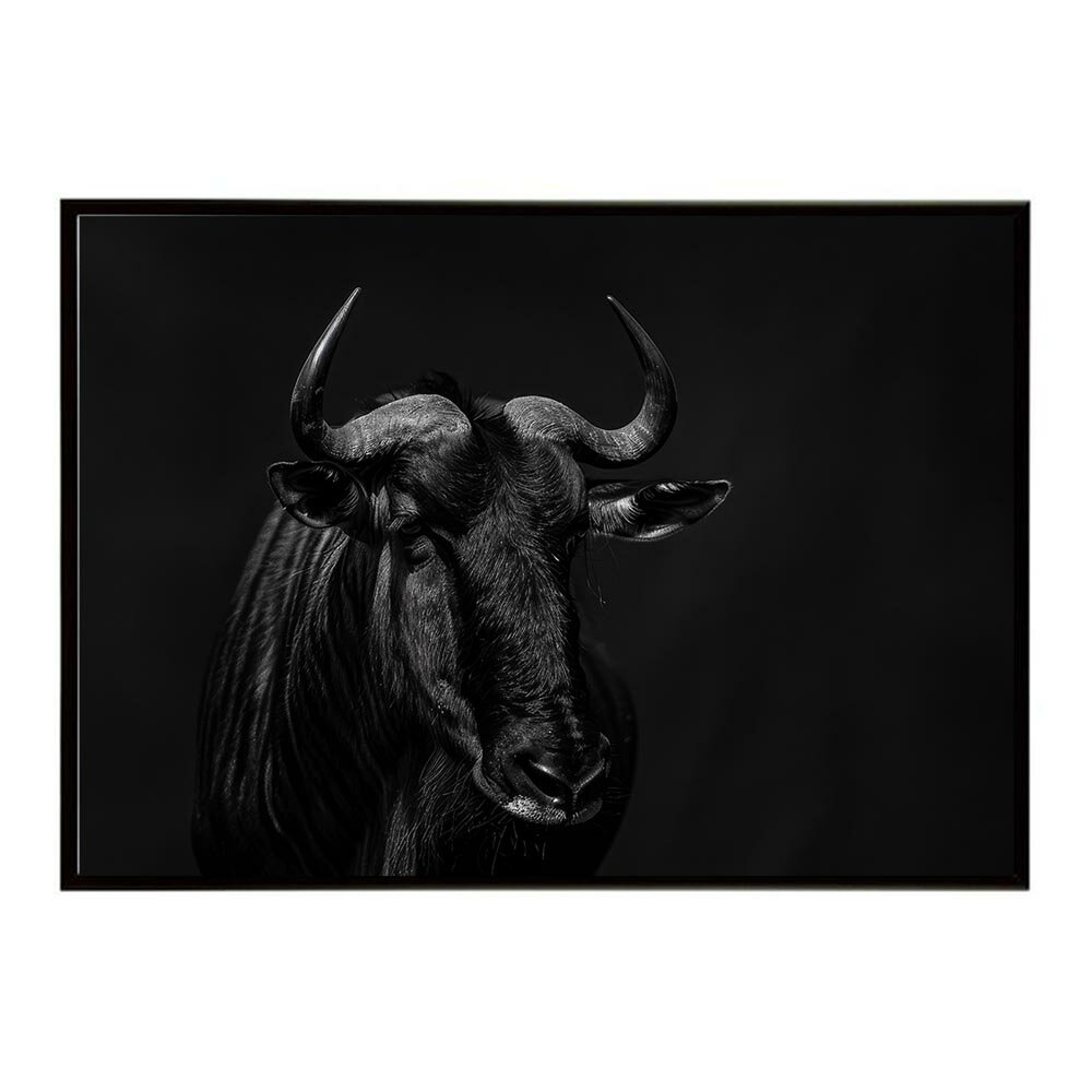 Wildebeest ヌー ヌーアンテロープ ワイルドビースト サバンナ アフリカ 草原 自然 ネイチャー 動物 アニマル 野生動物 写真 牛ポスター インテリア おしゃれ プリントポスター フォト シンプル お洒落 特大 大きい/lh-poster-7034