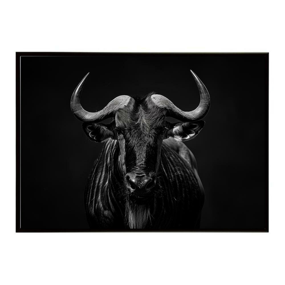 Wildebeest ヌー ヌーアンテロープ ワイルドビースト サバンナ アフリカ 草原 自然 ネイチャー 動物 アニマル 野生動物 写真 牛ポスター インテリア おしゃれ プリントポスター フォト シンプル お洒落 特大 大きい/lh-poster-7036