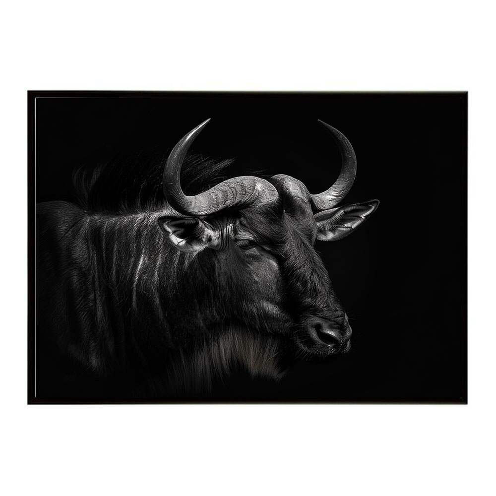 Wildebeest ヌー ヌーアンテロープ ワイルドビースト サバンナ アフリカ 草原 自然 ネイチャー 動物 アニマル 野生動物 写真 牛ポスター インテリア おしゃれ プリントポスター フォト シンプル お洒落 特大 大きい/lh-poster-7044