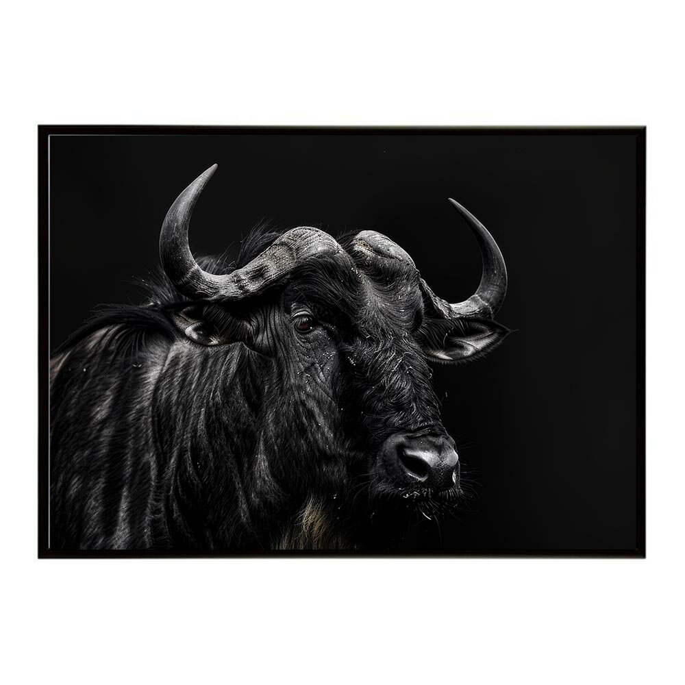Wildebeest ヌー ヌーアンテロープ ワイルドビースト サバンナ アフリカ 草原 自然 ネイチャー 動物 アニマル 野生動物 写真 牛ポスター インテリア おしゃれ プリントポスター フォト シンプル お洒落 特大 大きい/lh-poster-7066