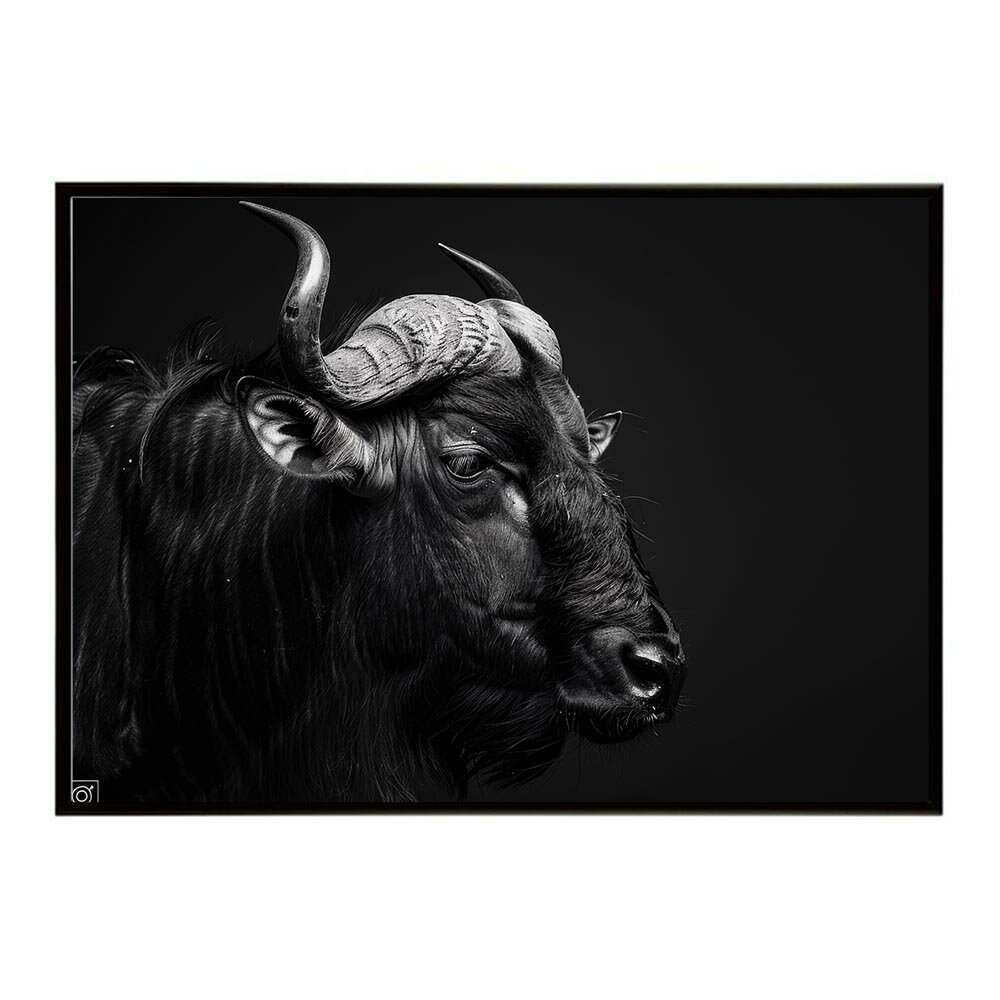 Wildebeest ヌー ヌーアンテロープ ワイルドビースト サバンナ アフリカ 草原 自然 ネイチャー 動物 アニマル 野生動物 写真 牛ポスター インテリア おしゃれ プリントポスター フォト シンプル お洒落 特大 大きい/lh-poster-7072