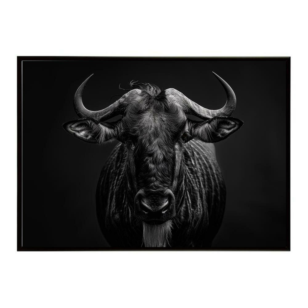 Wildebeest ヌー ヌーアンテロープ ワイルドビースト サバンナ アフリカ 草原 自然 ネイチャー 動物 アニマル 野生動物 写真 牛ポスター インテリア おしゃれ プリントポスター フォト シンプル お洒落 特大 大きい/lh-poster-7079
