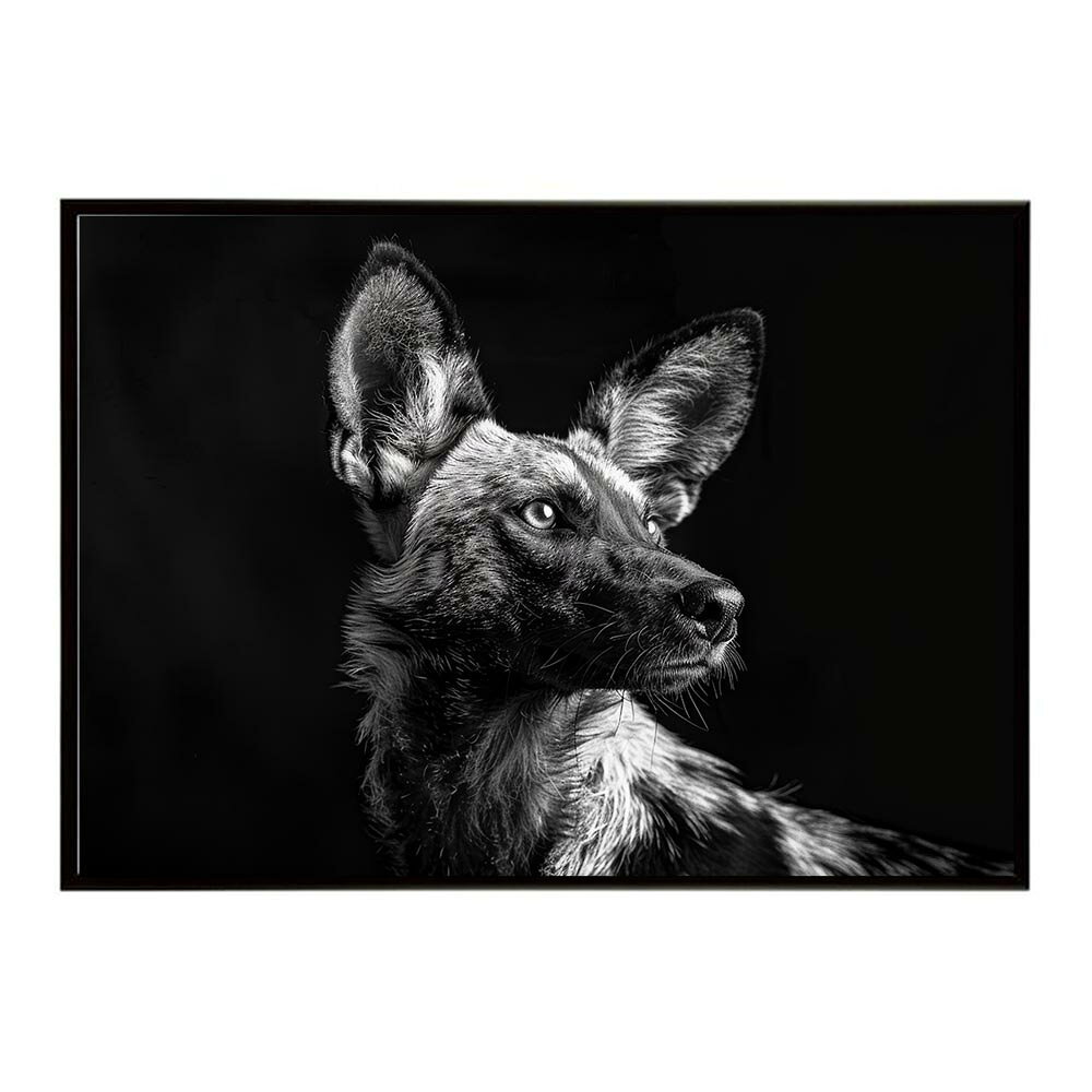 Rakuten - African wild dog アフリカンワイルドドック リカオン コヨーテ 犬 ハイエナ サバンナ アフリカ 草原 自然 ネイチャー 動物 アニマル 野生動物 写真ポスター インテリア おしゃれ プリントポスター フォト シンプル お洒落 特大 大きい/lh-poster-7193