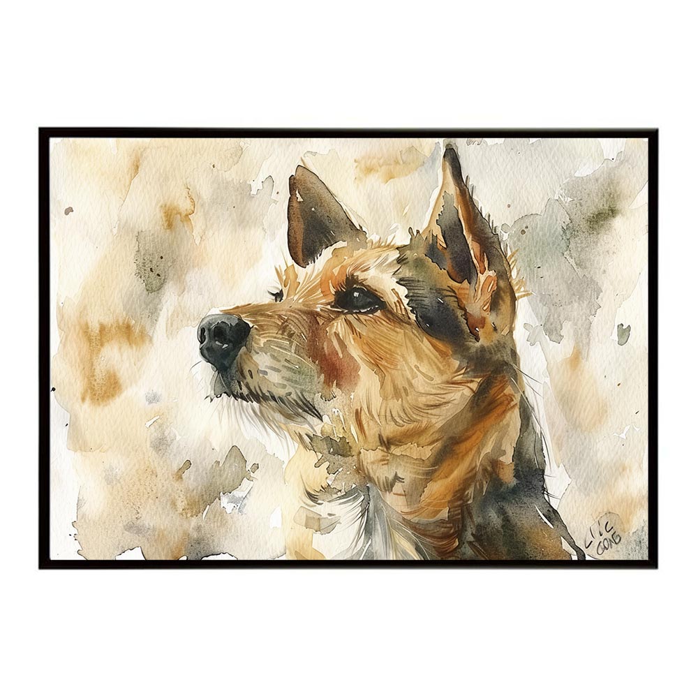 犬 ドッグ 愛犬 水彩画 イラスト ポスター 用紙とサイズが選べる インテリア おしゃれ 可愛い 絵画 プリントポスター フォト オシャレ アート モダン シンプル お洒落 特大 大きい【lh-poster-7477】