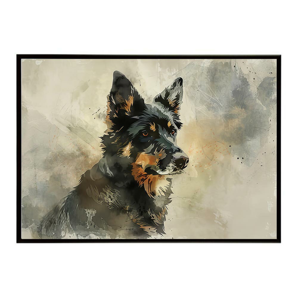 Rakuten - 犬 ドッグ 愛犬 水彩画 イラスト ポスター 用紙とサイズが選べる インテリア おしゃれ 可愛い 絵画 プリントポスター フォト オシャレ アート モダン シンプル お洒落 特大 大きい【lh-poster-7496】
