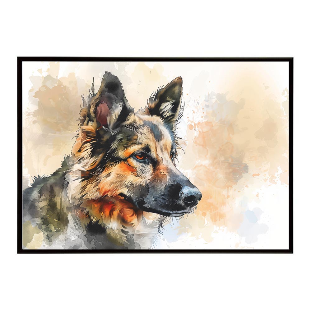 Rakuten - 犬 ドッグ 愛犬 水彩画 イラスト ポスター 用紙とサイズが選べる インテリア おしゃれ 可愛い 絵画 プリントポスター フォト オシャレ アート モダン シンプル お洒落 特大 大きい【lh-poster-7517】