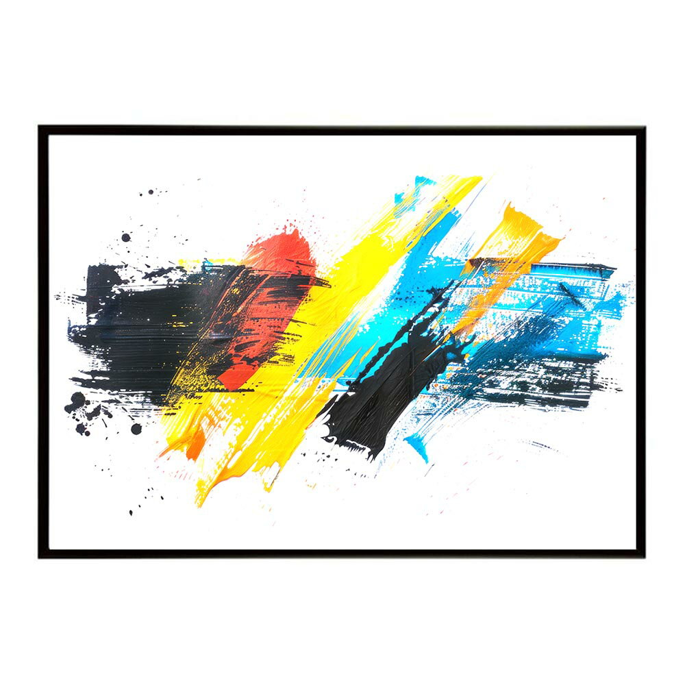 カラフルインクアート 絵画風 ペンキ 筆 ポスター 用紙とサイズが選べる インテリア おしゃれ プリントポスター フォト オシャレ 北欧 ペインティング カラフル お洒落 a0 a1 a2 a3 a4 b0 b1 b2 b3 b4 特大 大きい【lh-poster-7795】(3.0)