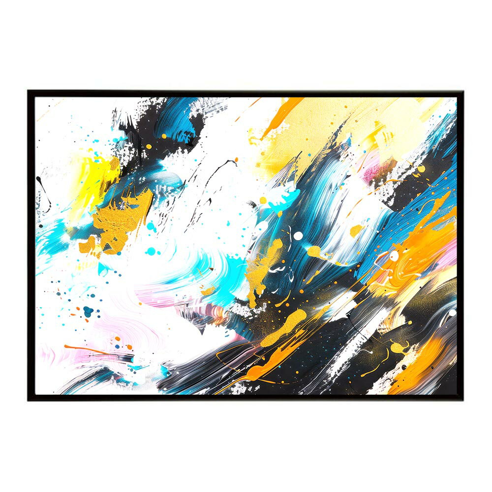 Rakuten - カラフルインクアート 絵画風 ペンキ 筆 ポスター 用紙とサイズが選べる インテリア おしゃれ プリントポスター フォト オシャレ 北欧 ペインティング カラフル お洒落 a0 a1 a2 a3 a4 b0 b1 b2 b3 b4 特大 大きい【lh-poster-7809】