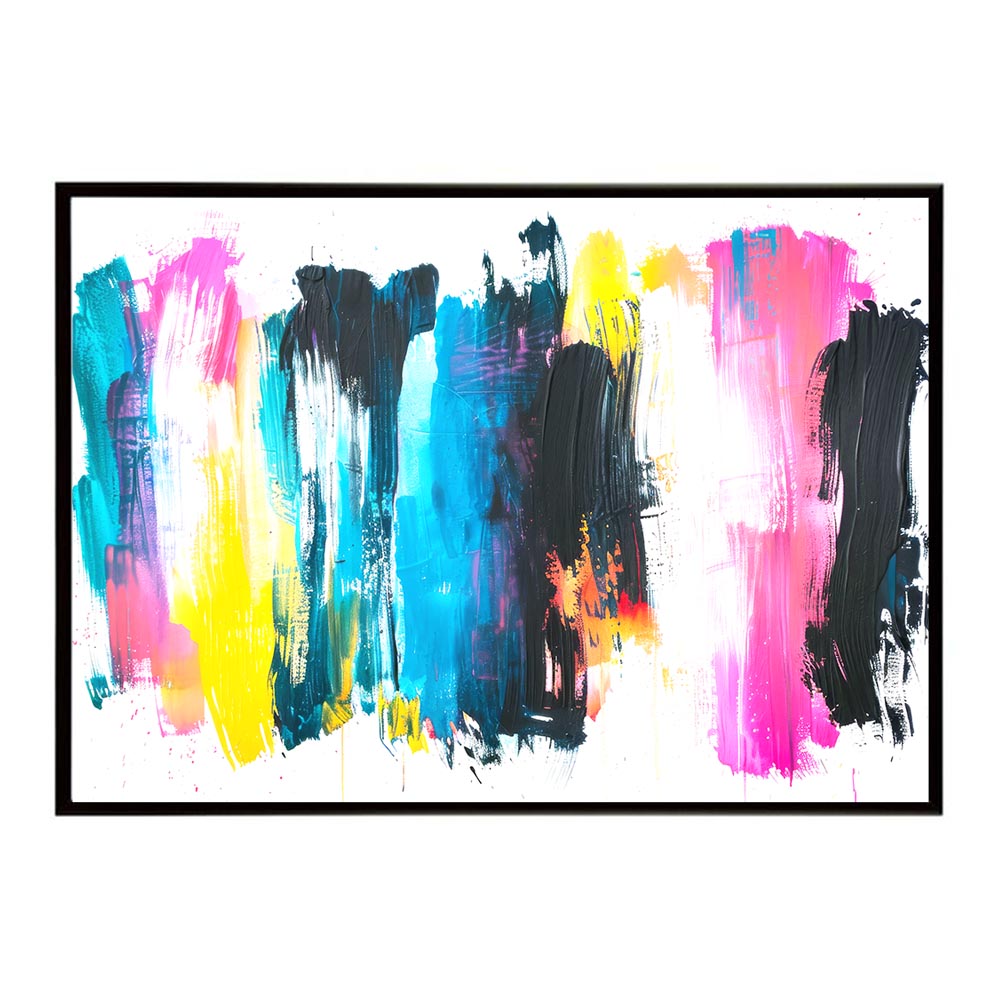 Rakuten - カラフルインクアート 絵画風 ペンキ 筆 ポスター 用紙とサイズが選べる インテリア おしゃれ プリントポスター フォト オシャレ 北欧 ペインティング カラフル お洒落 a0 a1 a2 a3 a4 b0 b1 b2 b3 b4 特大 大きい【lh-poster-7810】