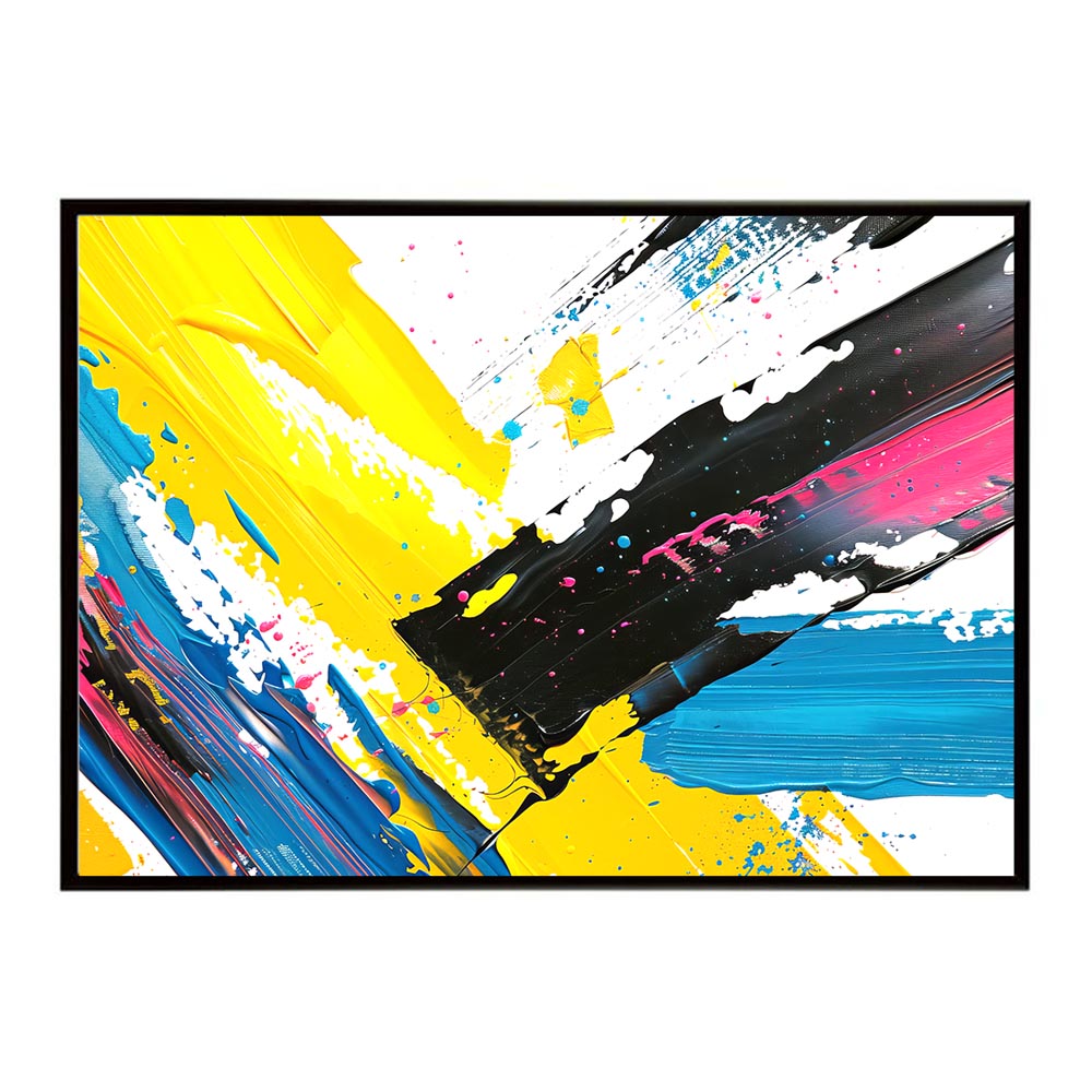 Rakuten - カラフルインクアート 絵画風 ペンキ 筆 ポスター 用紙とサイズが選べる インテリア おしゃれ プリントポスター フォト オシャレ 北欧 ペインティング カラフル お洒落 a0 a1 a2 a3 a4 b0 b1 b2 b3 b4 特大 大きい【lh-poster-7843】