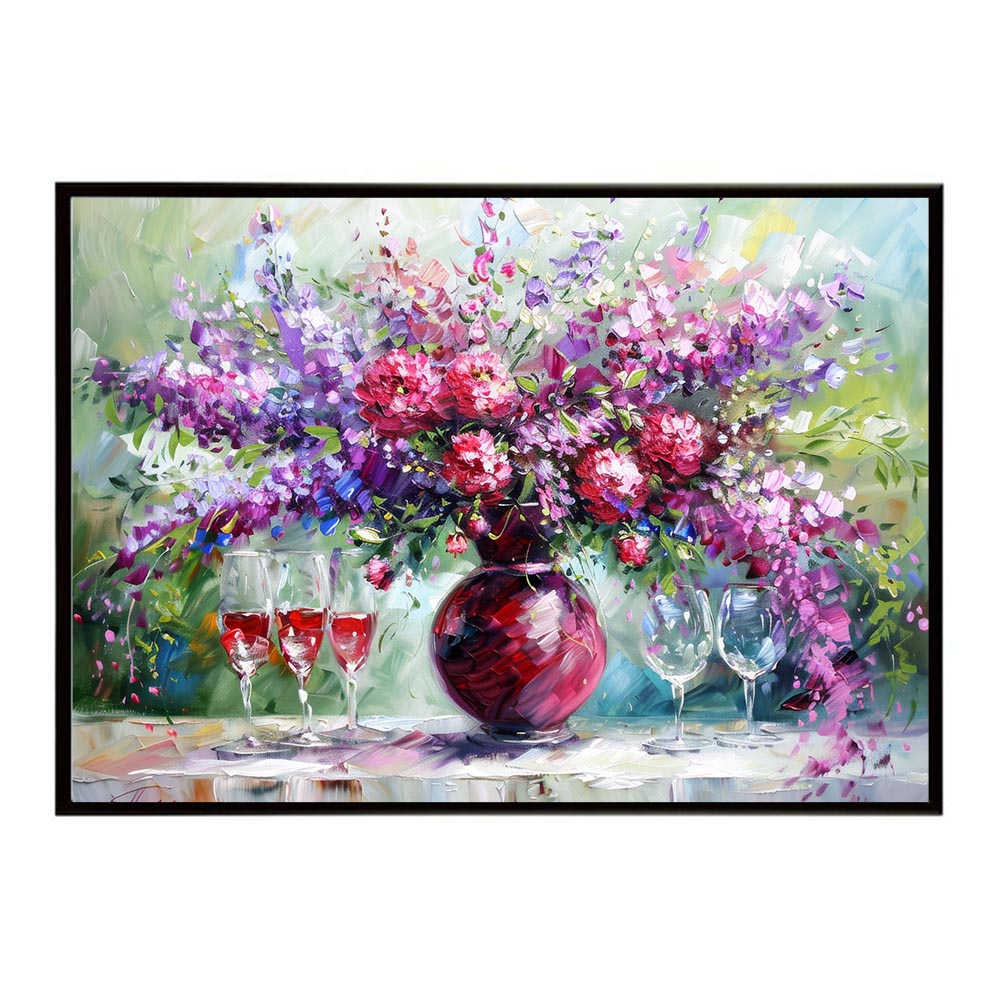 アーティスティックフラワー ポスター お花 絵画 アートフラワー ブーケ 油絵 水彩画 ペンキ 用紙とサイズが選べる インテリア おしゃれ プリントポスター フォト a0 a1 a2 a3 a4 b0 b1 b2 b3 b4 特大 大きい【lh-poster-8060】