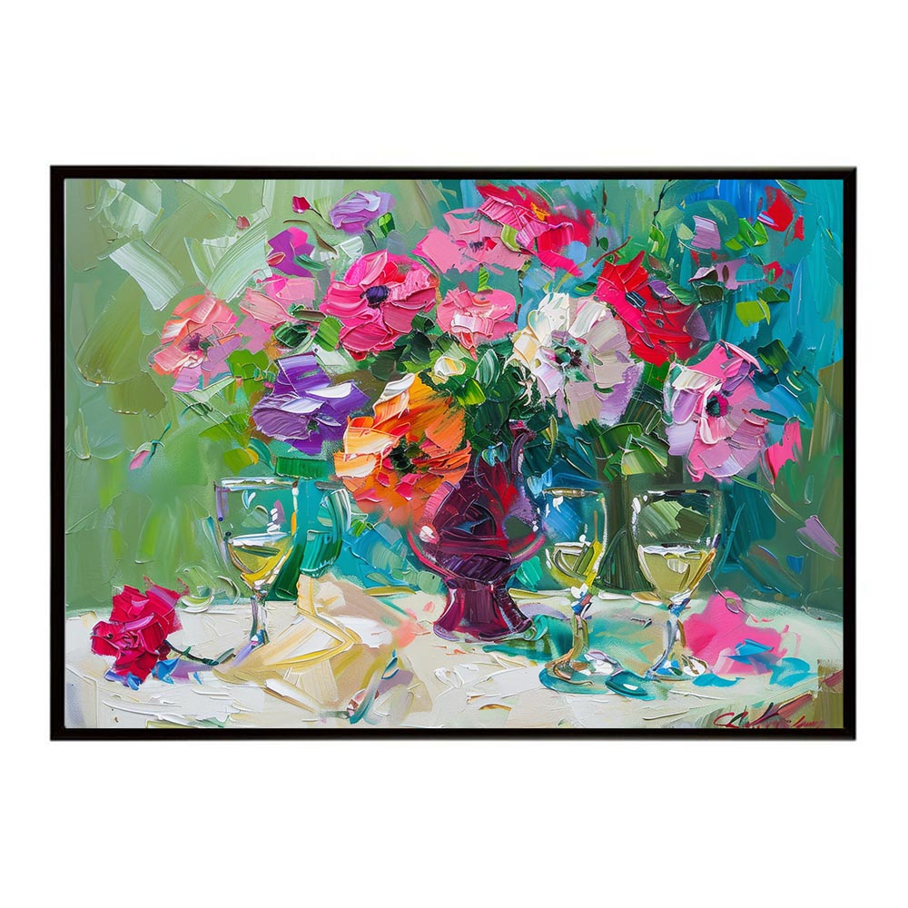 アーティスティックフラワー ポスター お花 絵画 アートフラワー ブーケ 油絵 水彩画 ペンキ 用紙とサイズが選べる インテリア おしゃれ プリントポスター フォト a0 a1 a2 a3 a4 b0 b1 b2 b3 b4 特大 大きい【lh-poster-8061】
