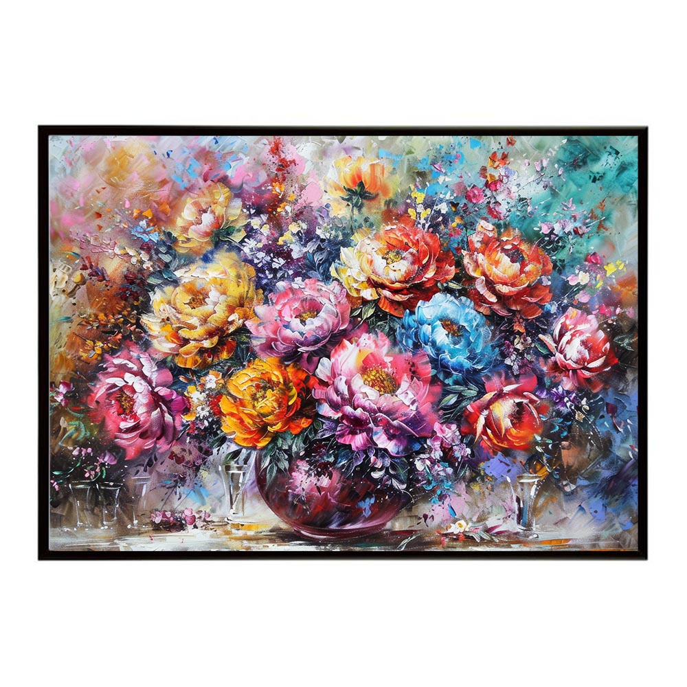 アーティスティックフラワー ポスター お花 絵画 アートフラワー ブーケ 油絵 水彩画 ペンキ 用紙とサイズが選べる インテリア おしゃれ プリントポスター フォト a0 a1 a2 a3 a4 b0 b1 b2 b3 b4 特大 大きい【lh-poster-8066】