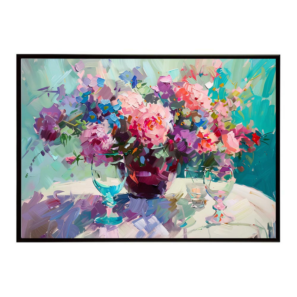アーティスティックフラワー ポスター お花 絵画 アートフラワー ブーケ 油絵 水彩画 ペンキ 用紙とサイズが選べる インテリア おしゃれ プリントポスター フォト a0 a1 a2 a3 a4 b0 b1 b2 b3 b4 特大 大きい【lh-poster-8069】