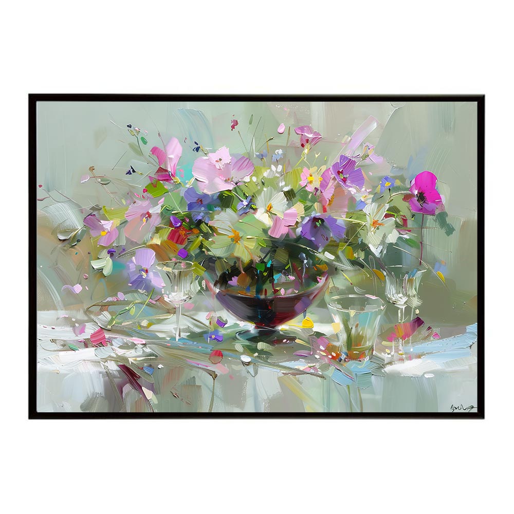 アーティスティックフラワー ポスター お花 絵画 アートフラワー ブーケ 油絵 水彩画 ペンキ 用紙とサイズが選べる インテリア おしゃれ プリントポスター フォト a0 a1 a2 a3 a4 b0 b1 b2 b3 b4 特大 大きい【lh-poster-8083】