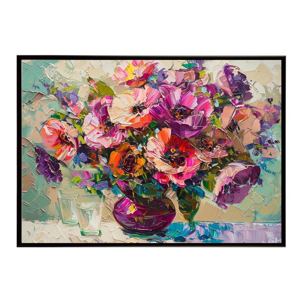 アーティスティックフラワー ポスター お花 絵画 アートフラワー ブーケ 油絵 水彩画 ペンキ 用紙とサイズが選べる インテリア おしゃれ プリントポスター フォト a0 a1 a2 a3 a4 b0 b1 b2 b3 b4 特大 大きい【lh-poster-8084】