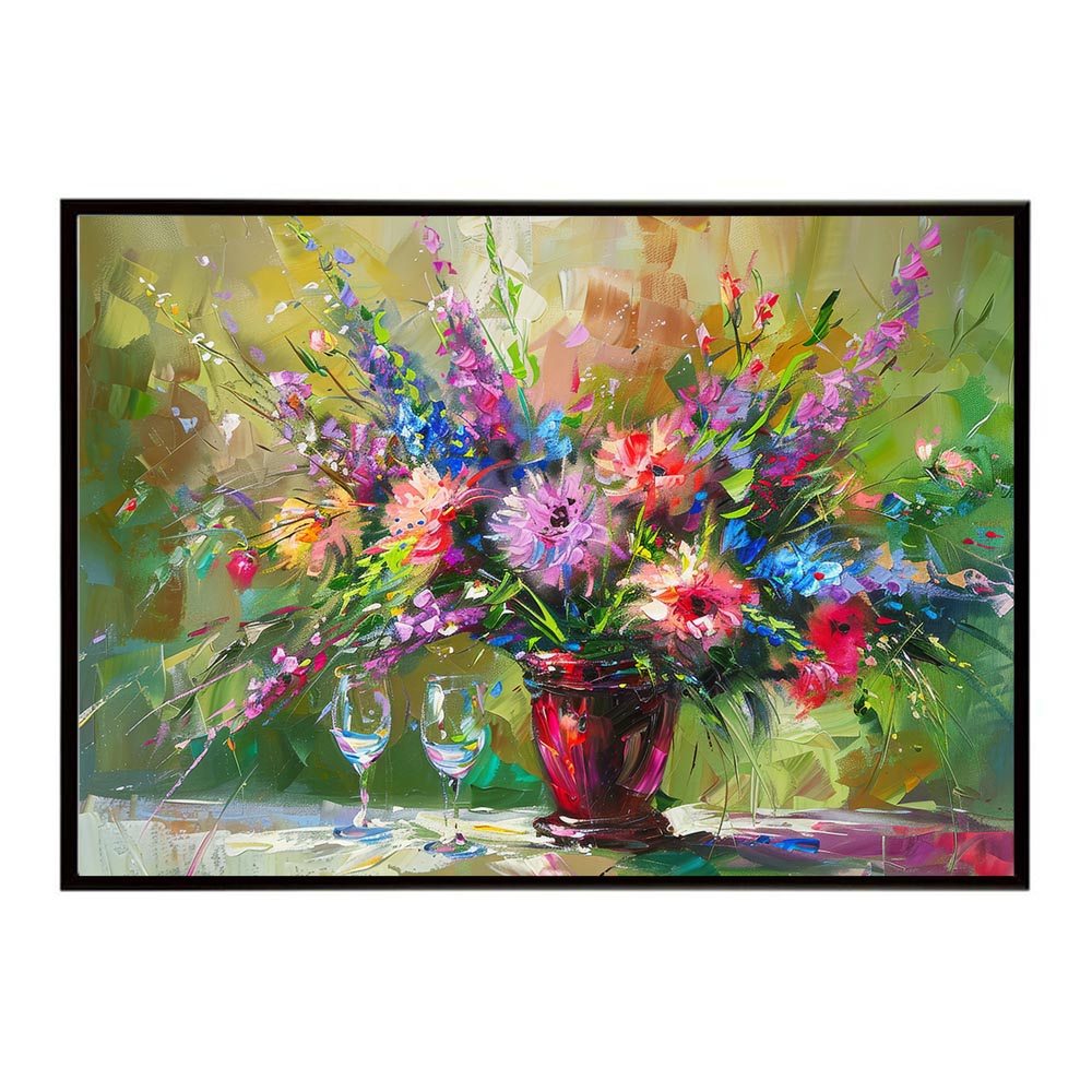 アーティスティックフラワー ポスター お花 絵画 アートフラワー ブーケ 油絵 水彩画 ペンキ 用紙とサイズが選べる インテリア おしゃれ プリントポスター フォト a0 a1 a2 a3 a4 b0 b1 b2 b3 b4 特大 大きい【lh-poster-8089】