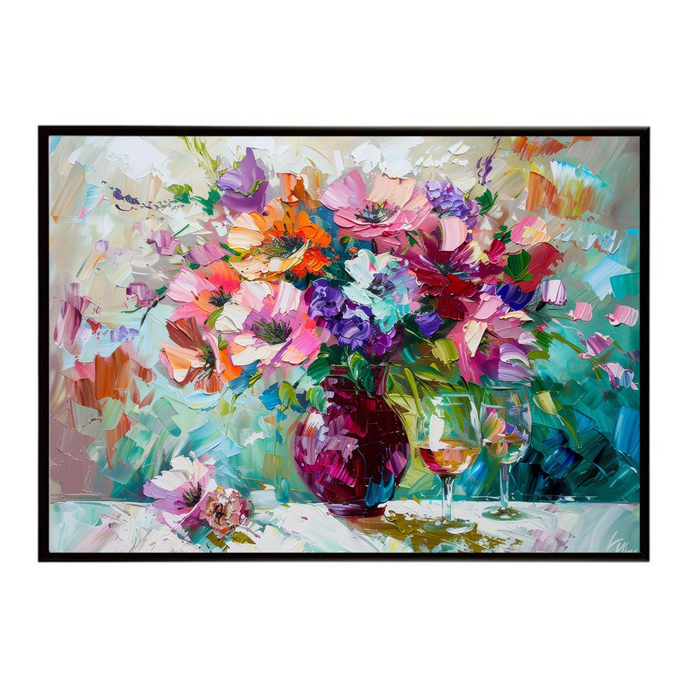 アーティスティックフラワー ポスター お花 絵画 アートフラワー ブーケ 油絵 水彩画 ペンキ 用紙とサイズが選べる インテリア おしゃれ プリントポスター フォト a0 a1 a2 a3 a4 b0 b1 b2 b3 b4 特大 大きい【lh-poster-8094】