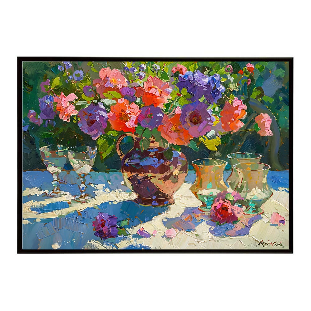 アーティスティックフラワー ポスター お花 絵画 アートフラワー ブーケ 油絵 水彩画 ペンキ 用紙とサイズが選べる インテリア おしゃれ プリントポスター フォト a0 a1 a2 a3 a4 b0 b1 b2 b3 b4 特大 大きい【lh-poster-8095】