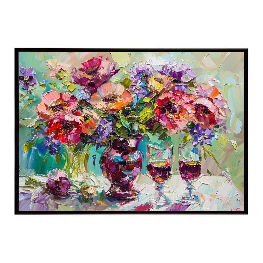 アーティスティックフラワー ポスター お花 絵画 アートフラワー ブーケ 油絵 水彩画 ペンキ 用紙とサイズが選べる インテリア おしゃれ プリントポスター フォト a0 a1 a2 a3 a4 b0 b1 b2 b3 b4 特大 大きい【lh-poster-8103】