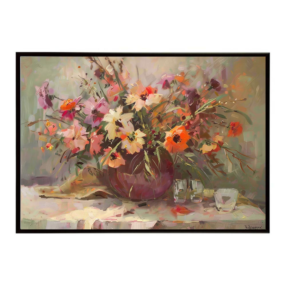 アーティスティックフラワー ポスター お花 絵画 アートフラワー ブーケ 油絵 水彩画 ペンキ 用紙とサイズが選べる インテリア おしゃれ プリントポスター フォト a0 a1 a2 a3 a4 b0 b1 b2 b3 b4 特大 大きい【lh-poster-8106】