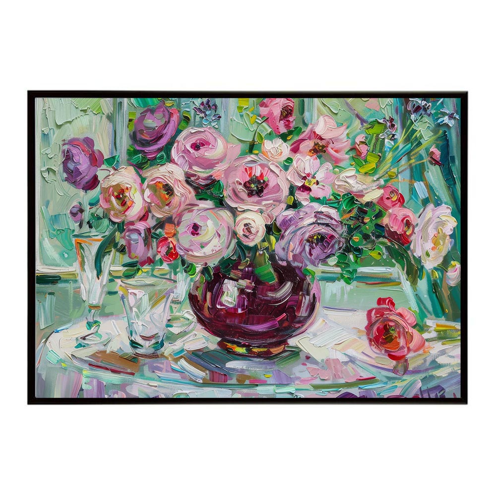 アーティスティックフラワー ポスター お花 絵画 アートフラワー ブーケ 油絵 水彩画 ペンキ 用紙とサイズが選べる インテリア おしゃれ プリントポスター フォト a0 a1 a2 a3 a4 b0 b1 b2 b3 b4 特大 大きい【lh-poster-8109】