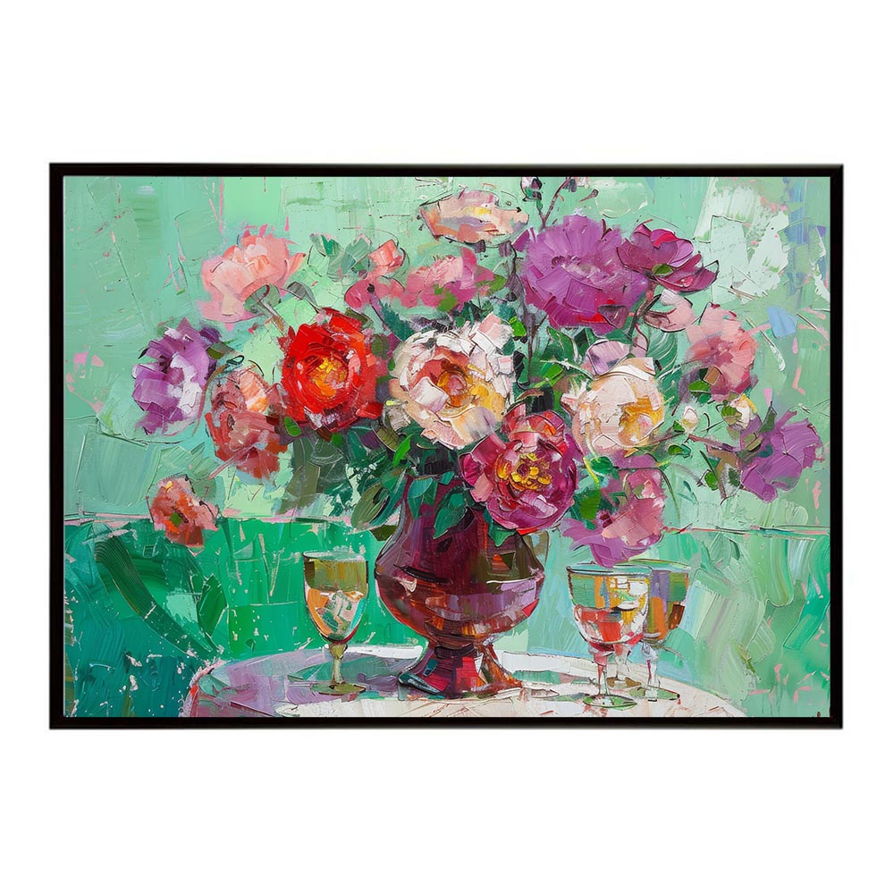 アーティスティックフラワー ポスター お花 絵画 アートフラワー ブーケ 油絵 水彩画 ペンキ 用紙とサイズが選べる インテリア おしゃれ プリントポスター フォト a0 a1 a2 a3 a4 b0 b1 b2 b3 b4 特大 大きい【lh-poster-8114】