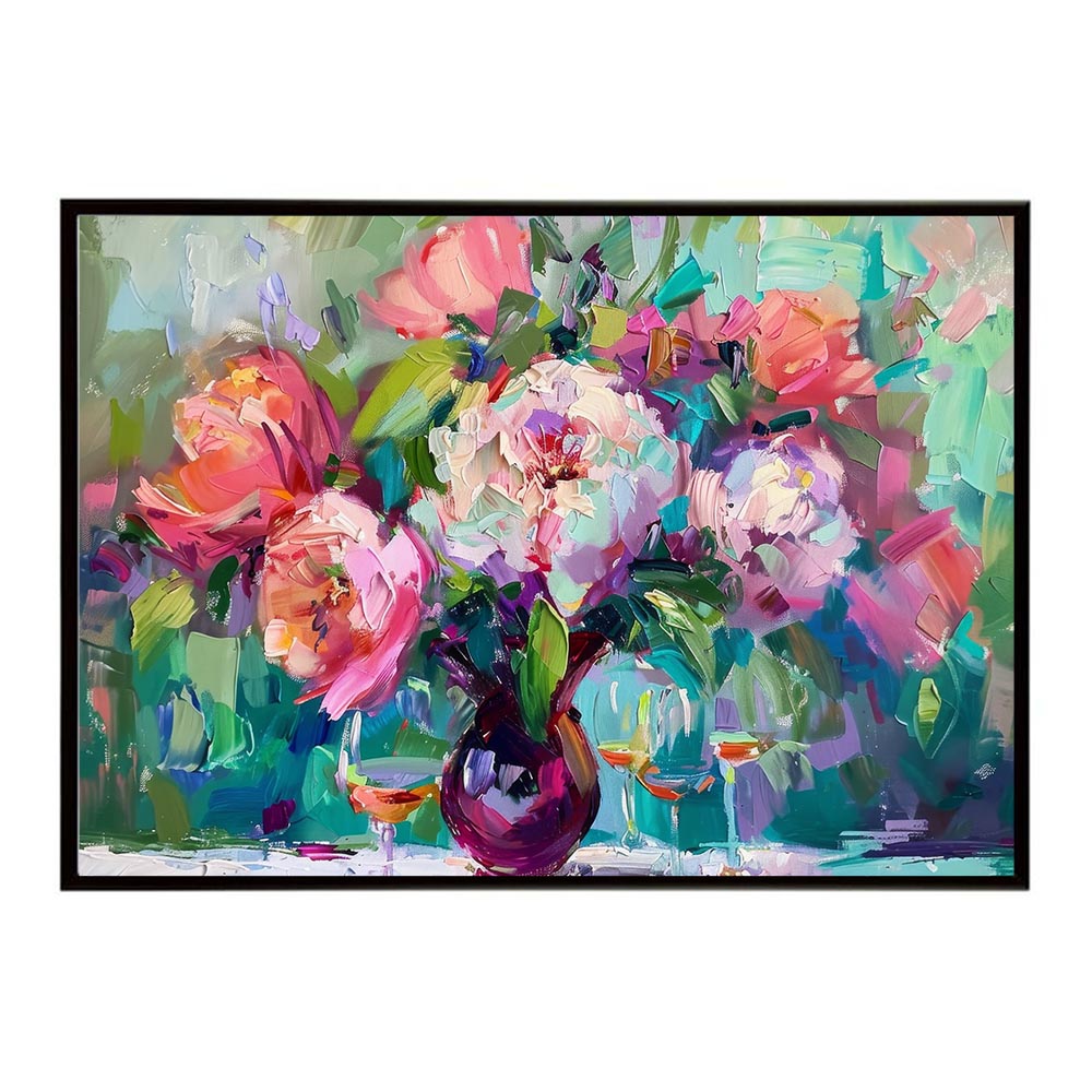 アーティスティックフラワー ポスター お花 絵画 アートフラワー ブーケ 油絵 水彩画 ペンキ 用紙とサイズが選べる インテリア おしゃれ プリントポスター フォト a0 a1 a2 a3 a4 b0 b1 b2 b3 b4 特大 大きい【lh-poster-8115】