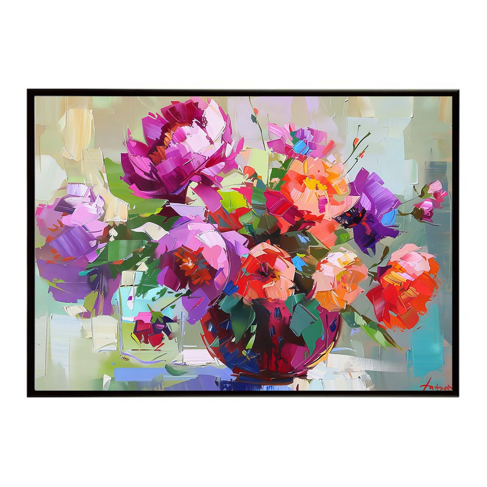 アーティスティックフラワー ポスター お花 絵画 アートフラワー ブーケ 油絵 水彩画 ペンキ 用紙とサイズが選べる インテリア おしゃれ プリントポスター フォト a0 a1 a2 a3 a4 b0 b1 b2 b3 b4 特大 大きい【lh-poster-8116】